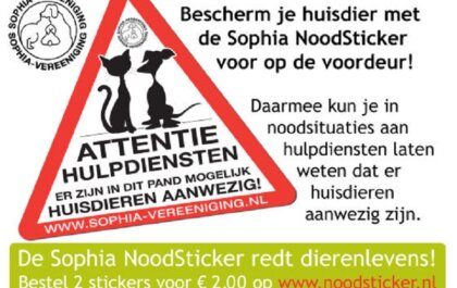 Noodsticker bij brand