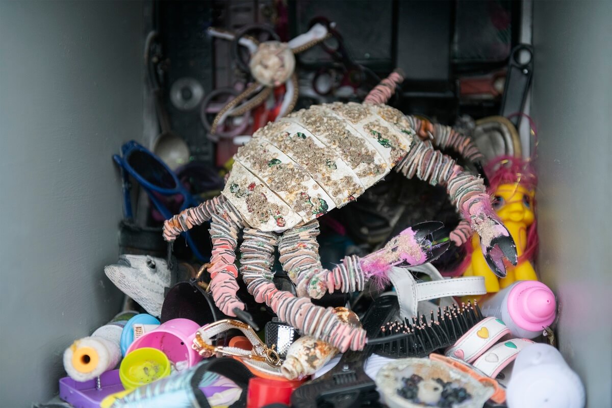 rondreizend kunstwerk De Golf