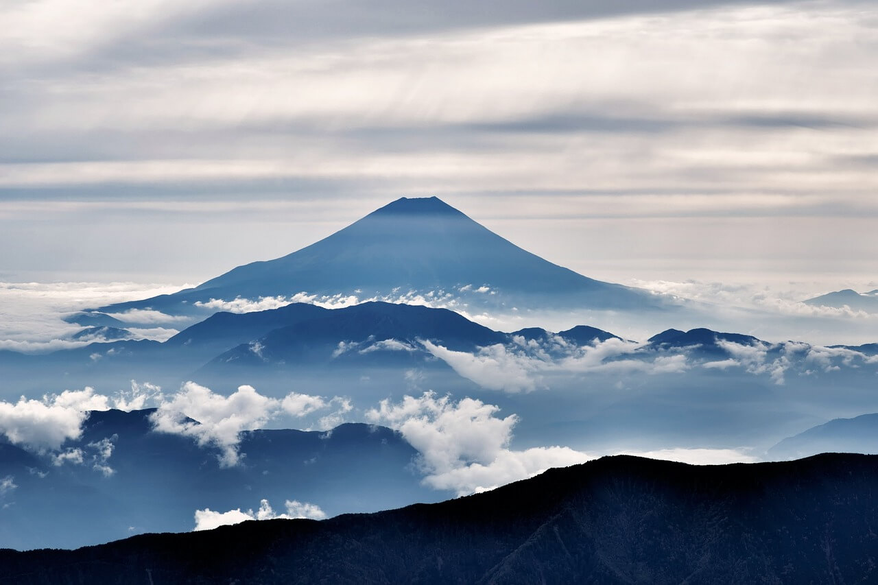 Mount Fuji wolken