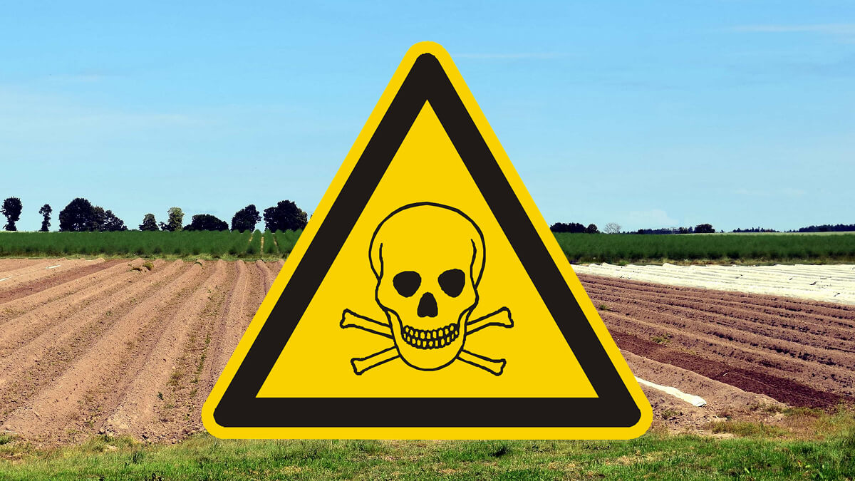 Deken van bestrijdingsmiddelen over ons land