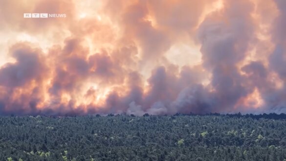 Natuurbrand op militair oefenterrein 't Harde