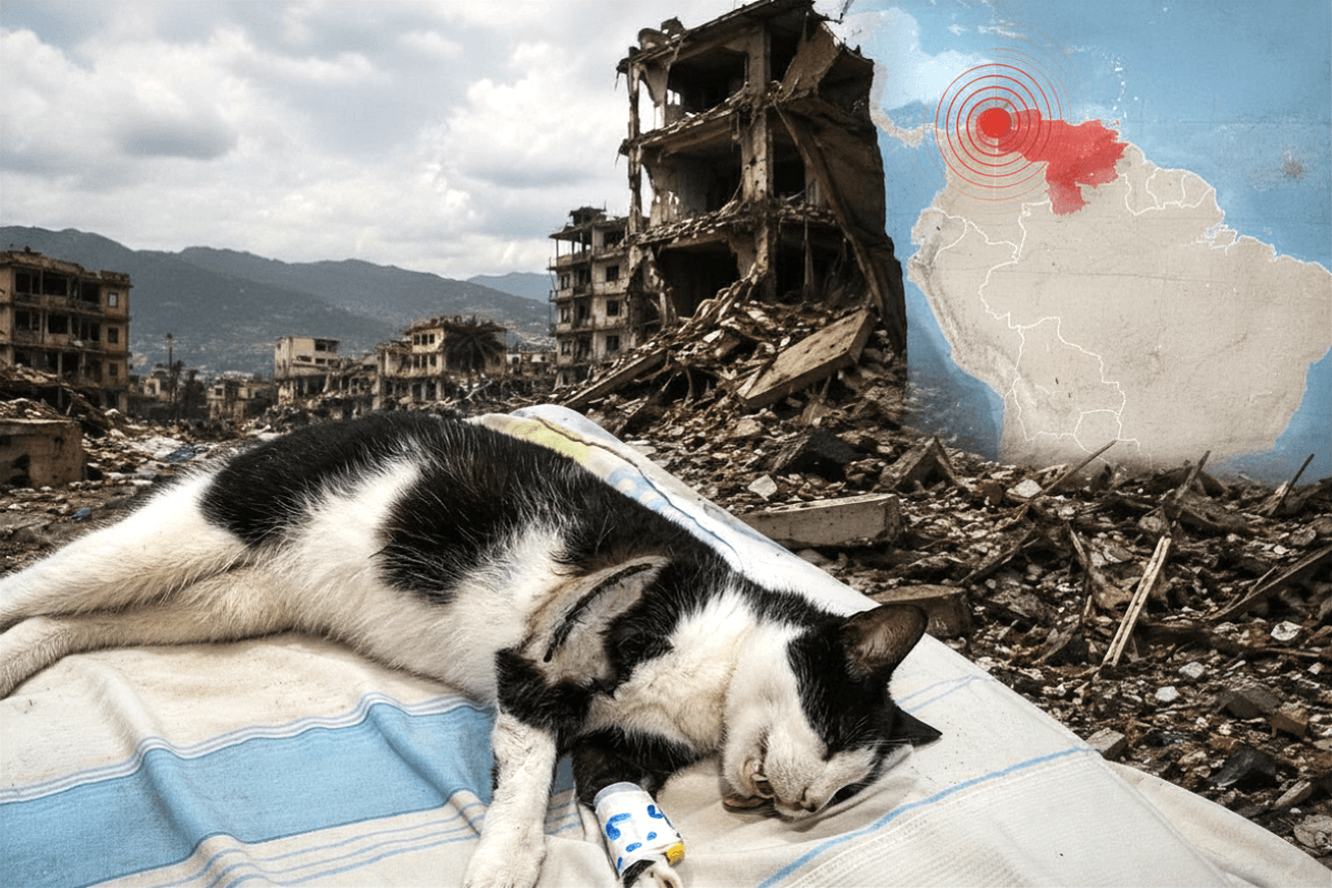 Noodhospitaal voor dieren na aardbevingen in Venezuela