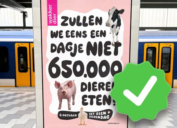 NS Stations mag Eet Geen Dierendag-poster niet weigeren