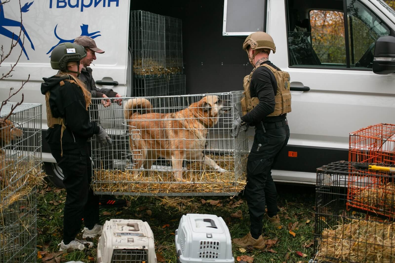 Nieuw reddingsvoertuig voor oorlogsdieren in Oekraïne