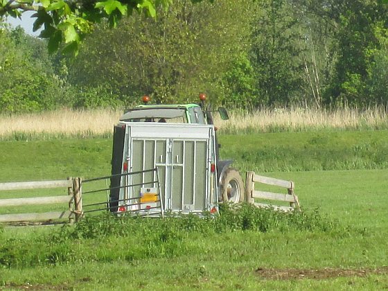 Tractor met vangkar